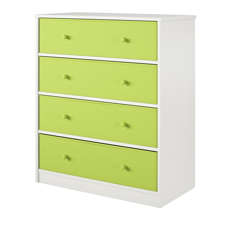 Tall Dresser with Fabric Bins for Bedroom -  Apple Green