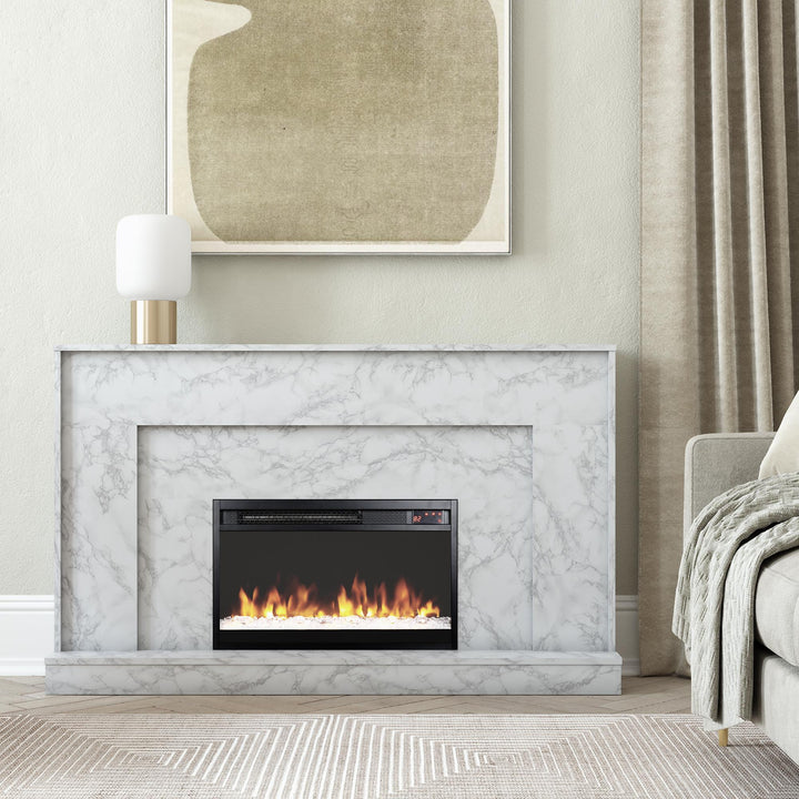 Mantel Fireplace Liberty Design -  White marble