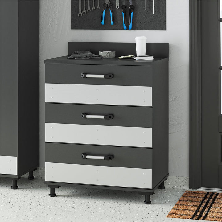 3 Drawer Storage Cabinet -  Dark Gray