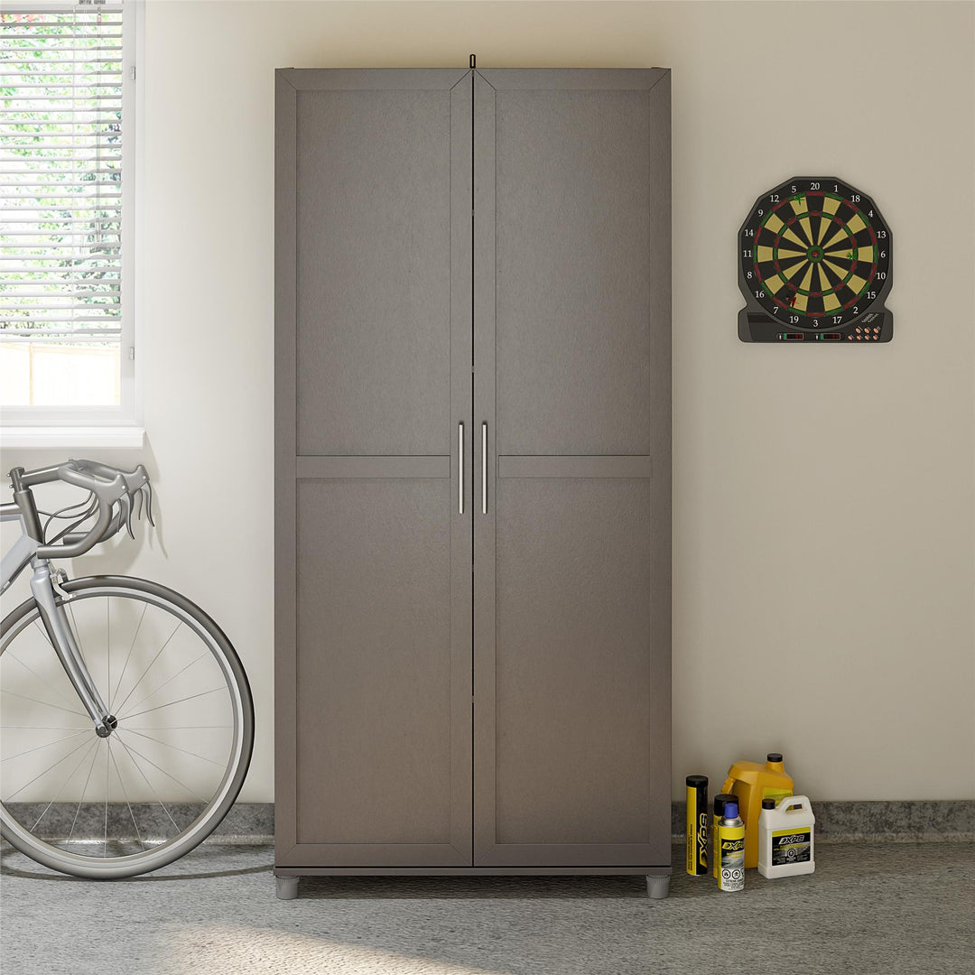 36 Inch Storage Cabinet with Frame -  Graphite Grey