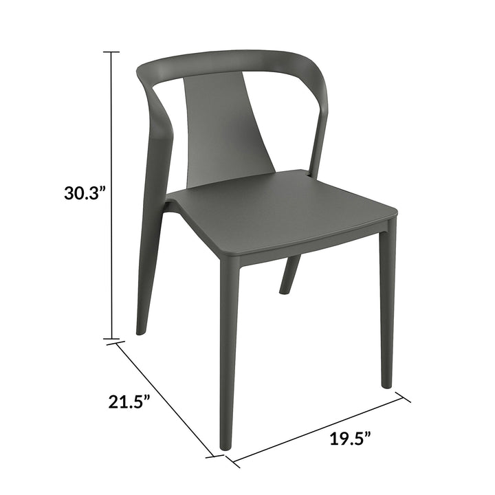 Curved Backyard Seating - Graphite