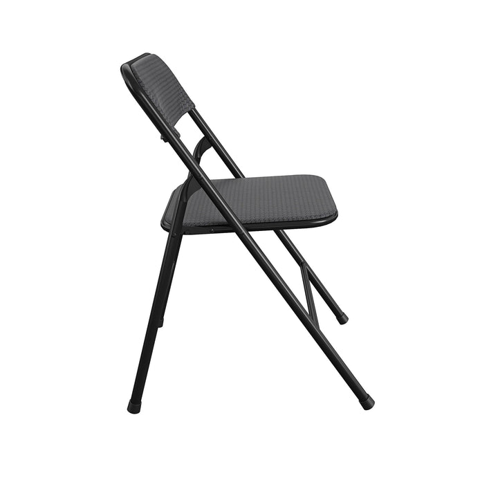 table and folding chair set - Black - 5 Piece