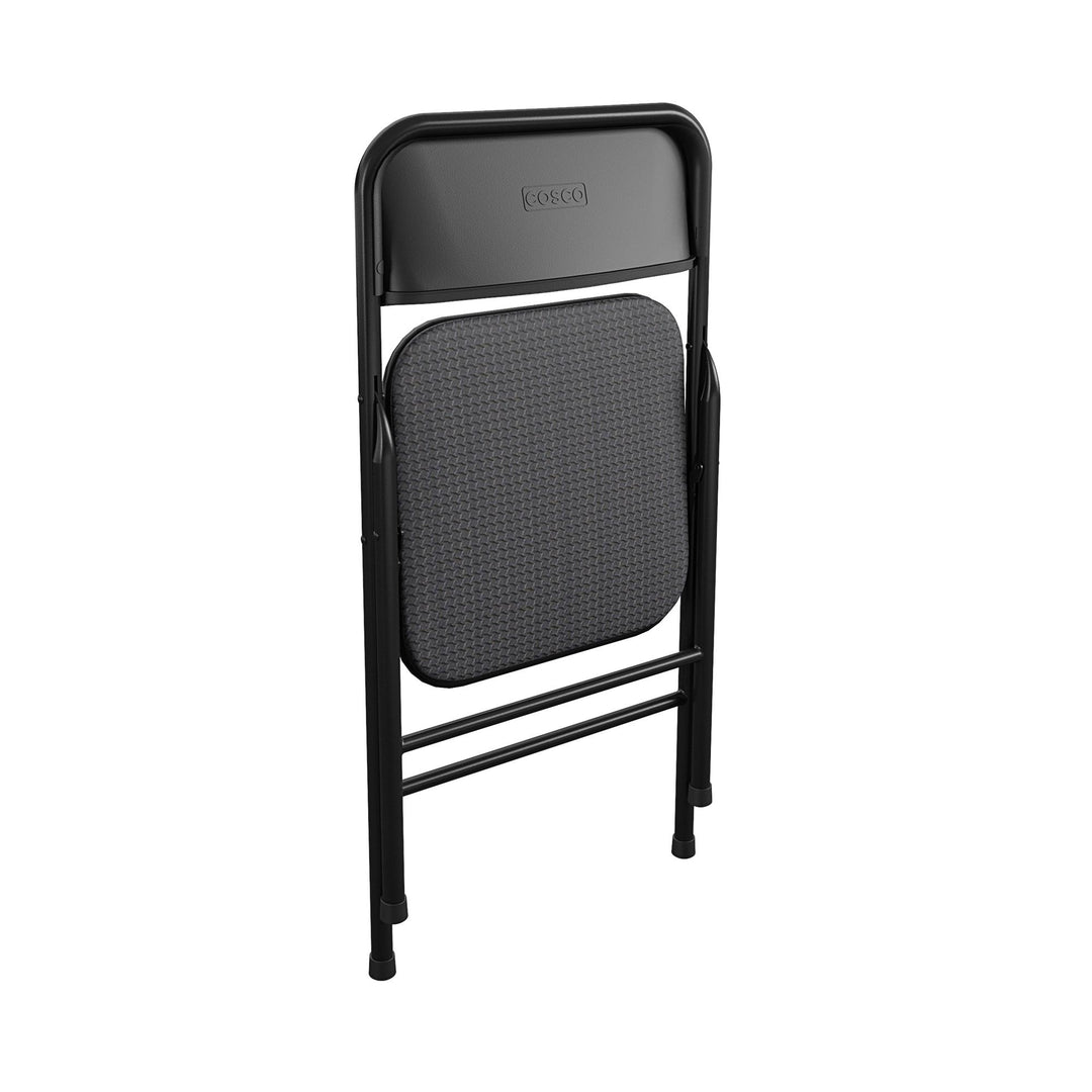 folding chairs and table set - Black - 5 Piece