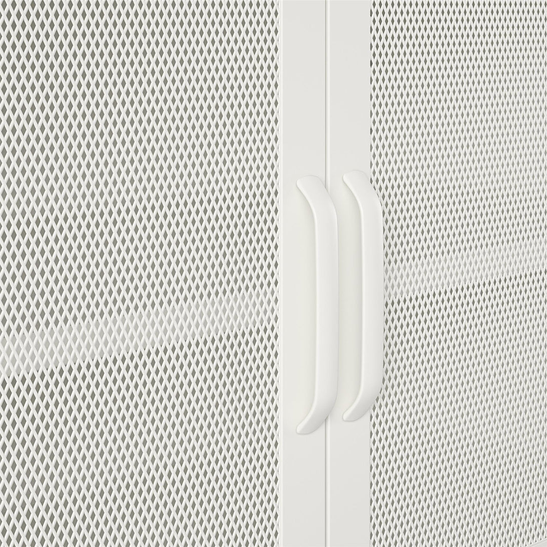 heavy-duty metal storage locker - White