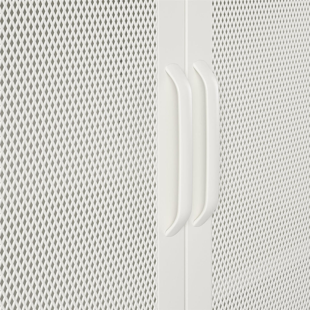 modern 2 door metal cabinet - White
