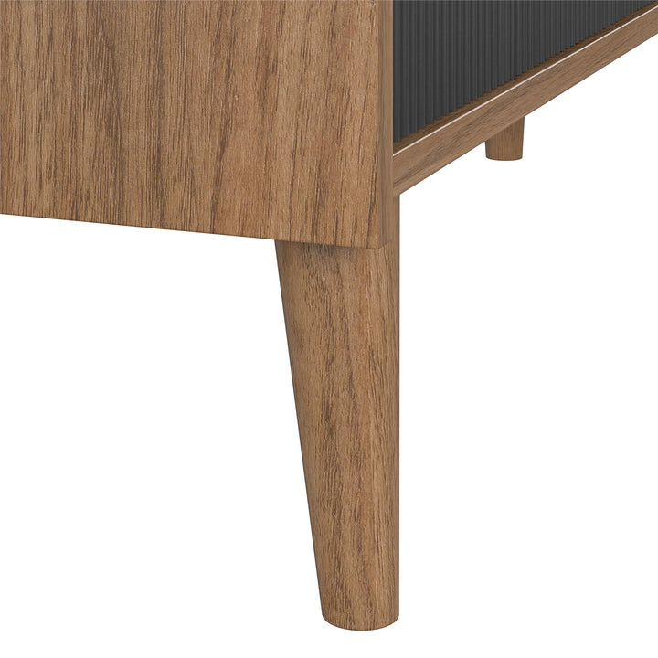 TV stand with built-in record storage -  Walnut