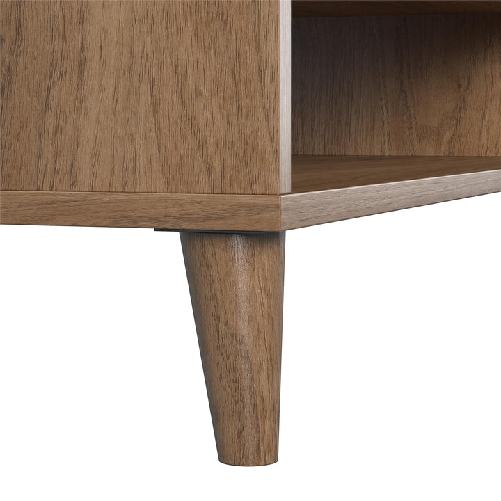 Modern Coffee Table with Lower Shelf -  Walnut