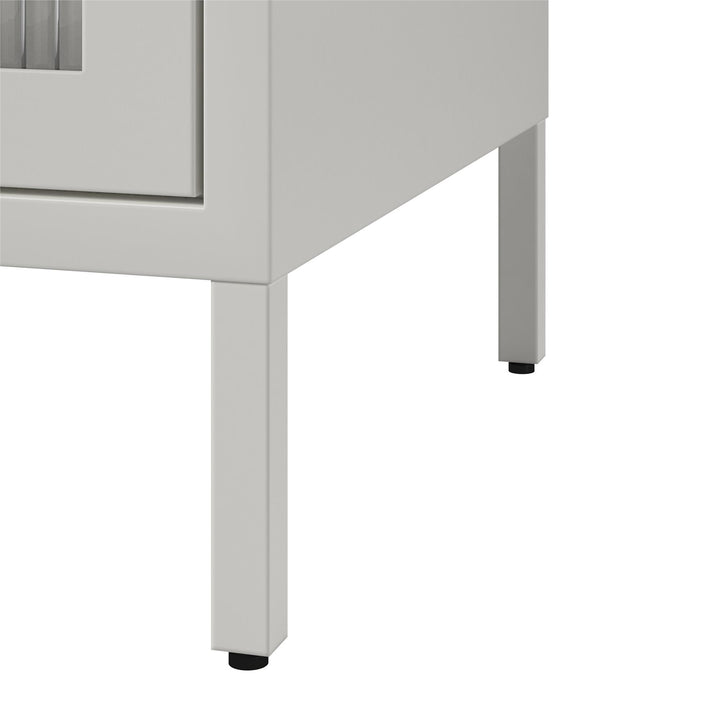 accent cabinet with glass doors  - White