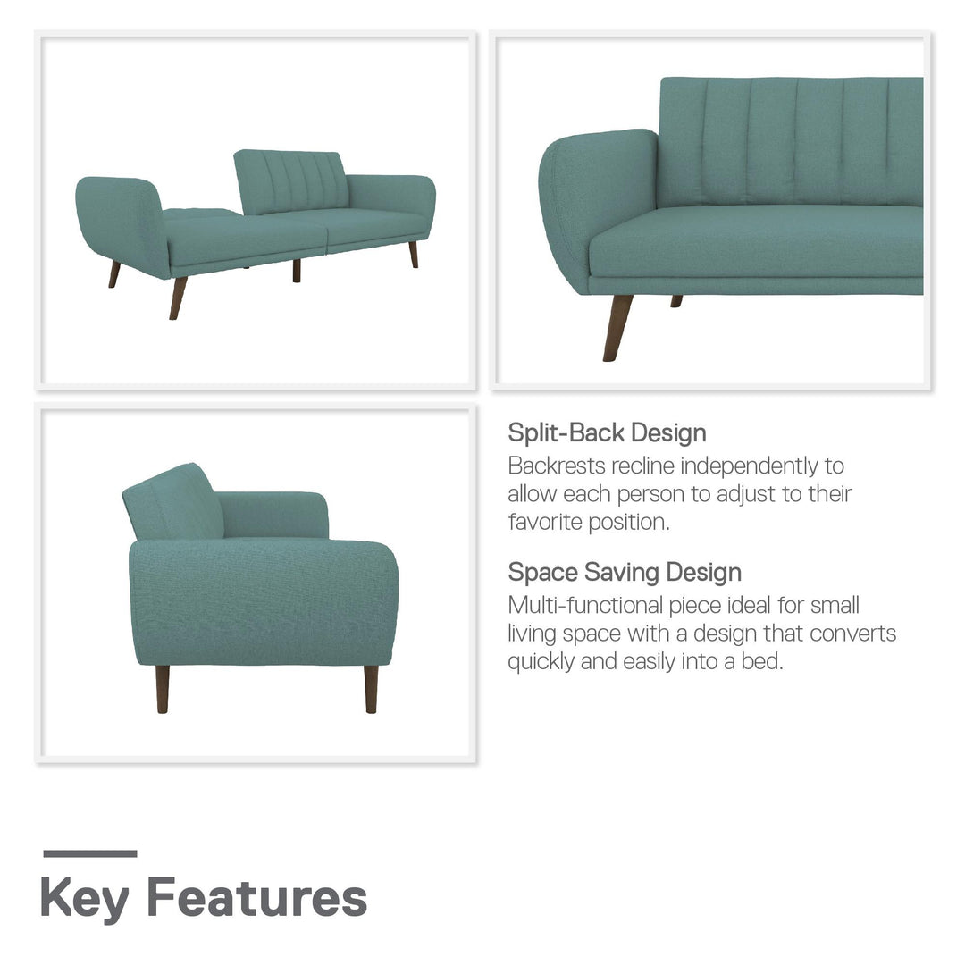 Queen size Brittany futon -  Teal