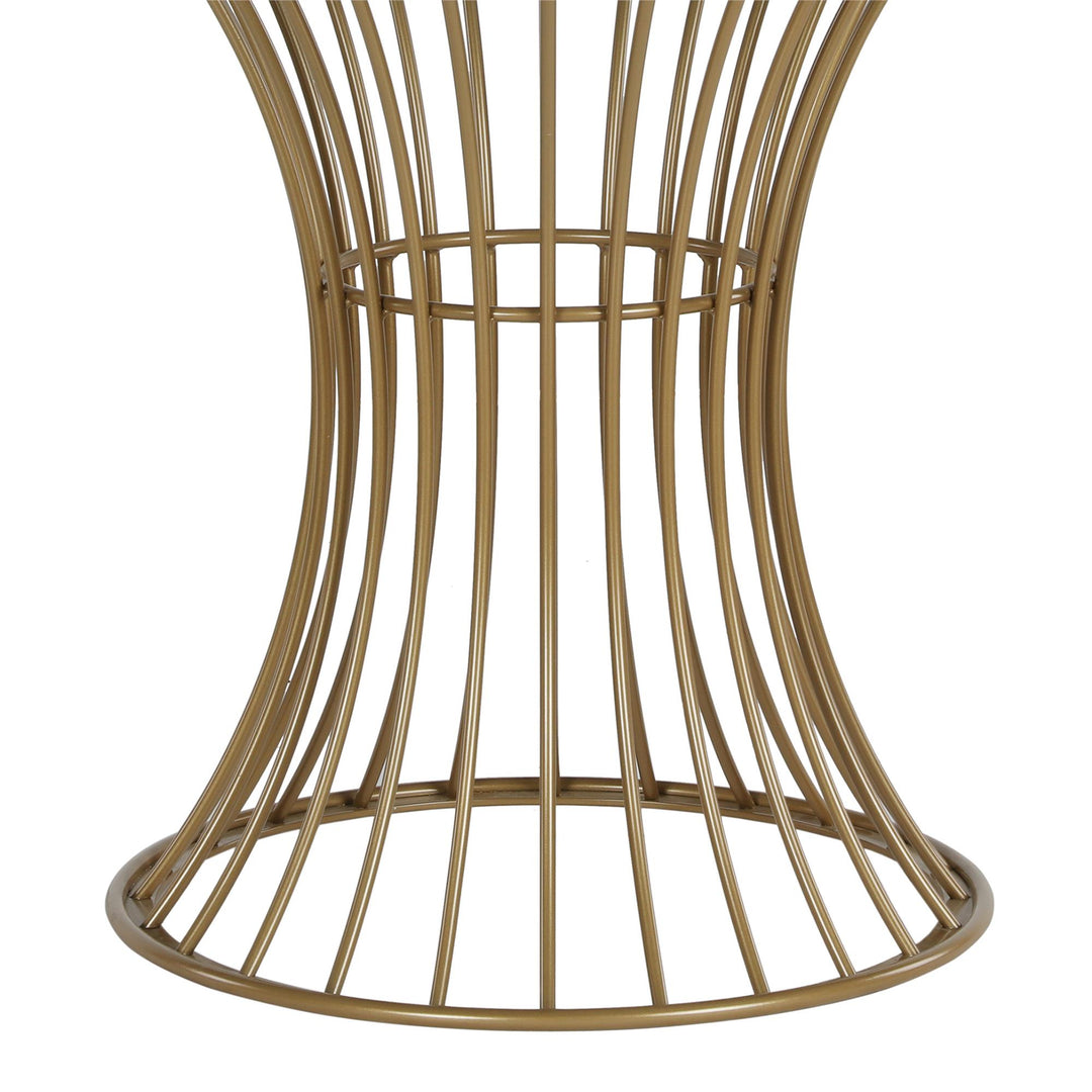 Elegant glass top dining table -  Brass