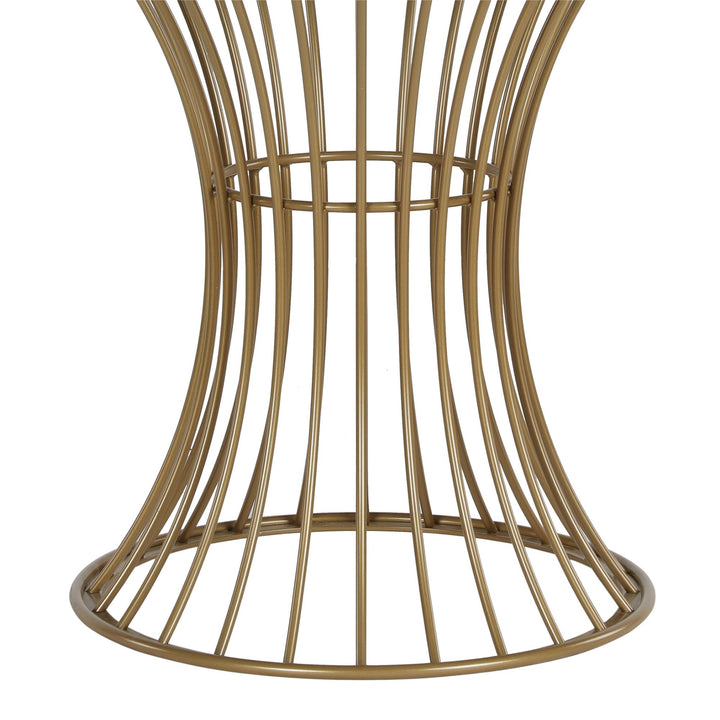 Elegant glass top dining table -  Brass