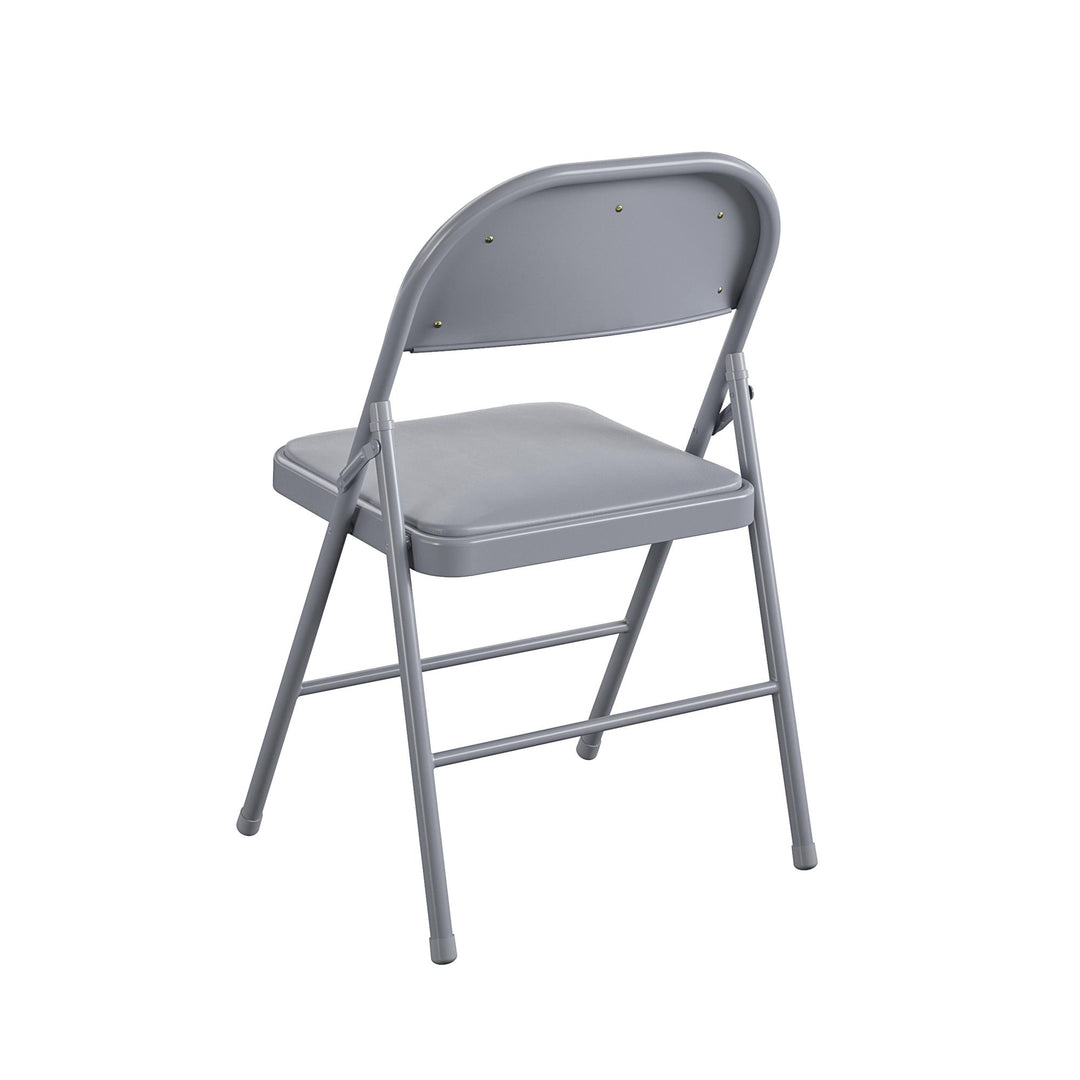 Double Braced Metal Folding Chair Pack -  Cool Gray 