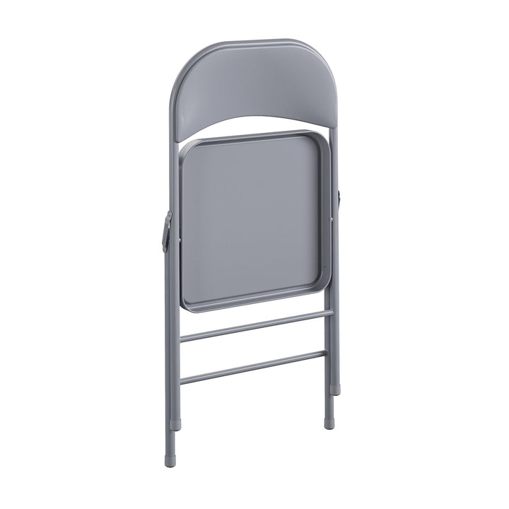 Double Braced Folding Chair Set of 4 -  Cool Gray 