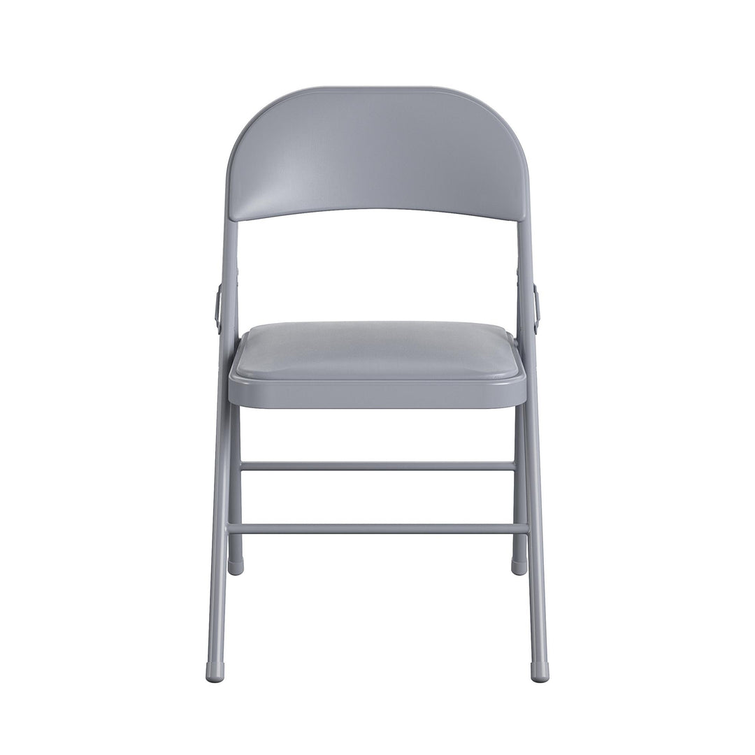 4-Pack Double Braced Folding Chairs -  Cool Gray 