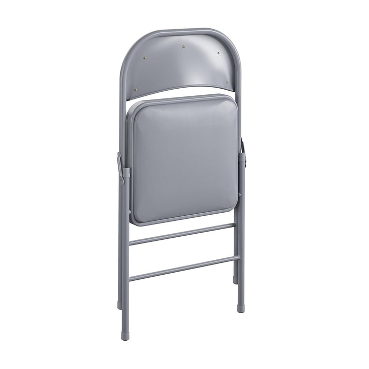 Premium Folding Chair Pack with Vinyl Padding -  Cool Gray 