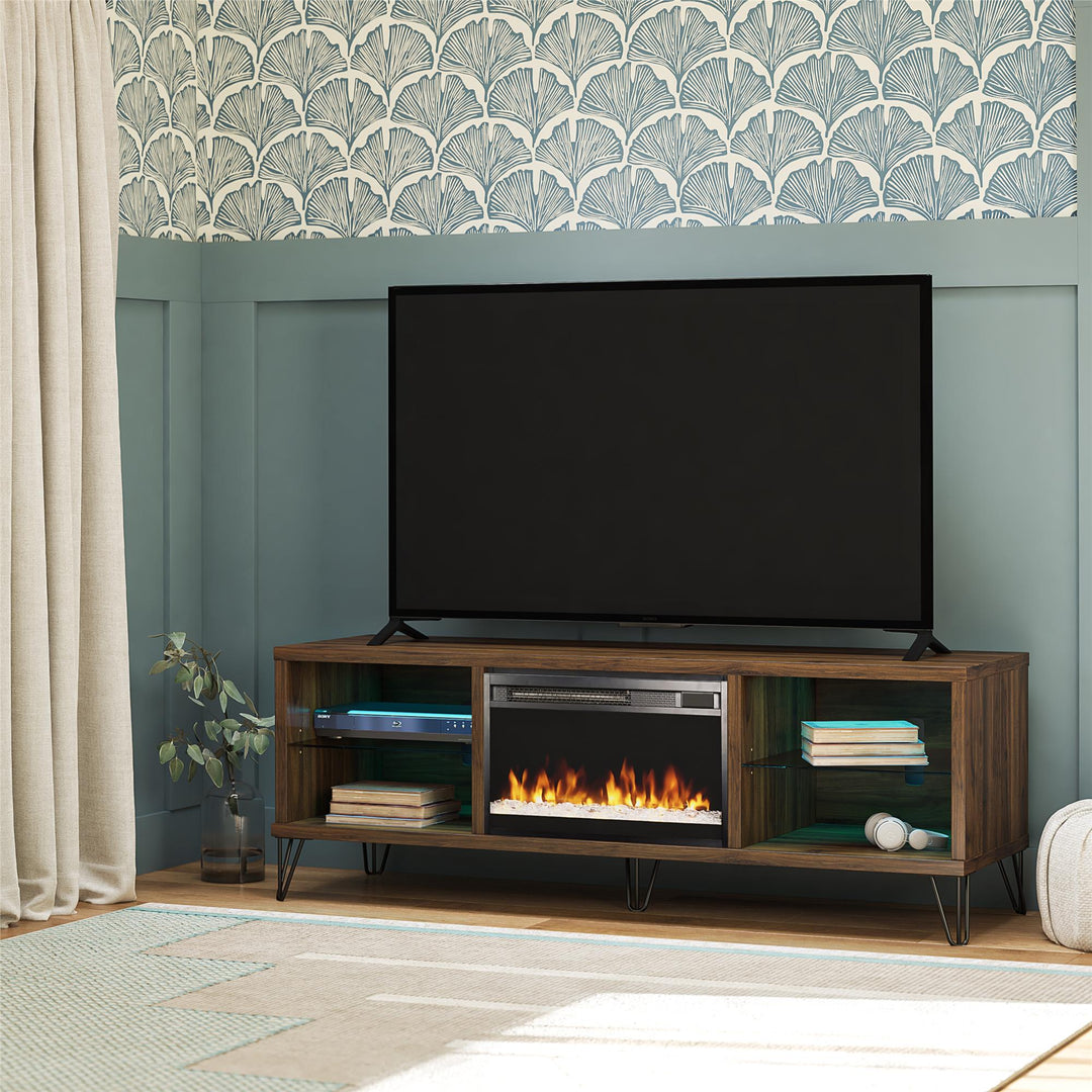 Concord TV Stand with Color Changing LED -  Walnut