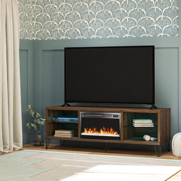 Concord TV Stand with Color Changing LED -  Walnut