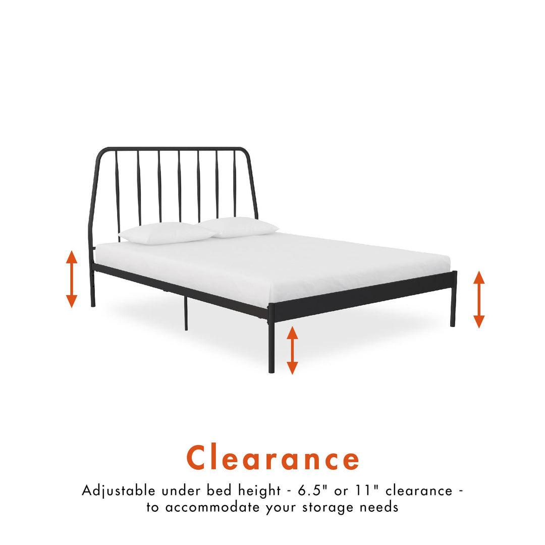 Anastasia Metal Bed - Black - Queen