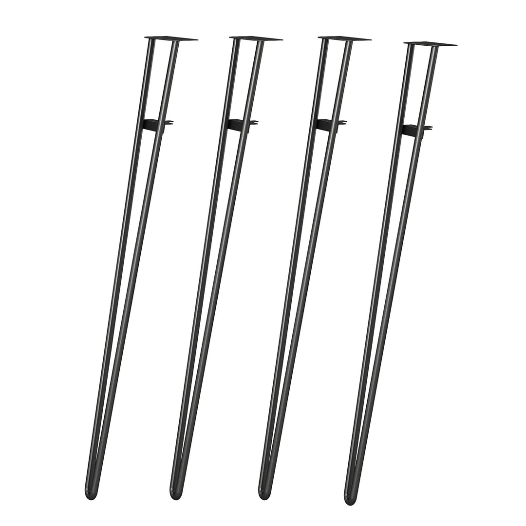 33.31 Inch Steel Hairpin Furniture Leg, Pack of 4 - Black - 4-Pack