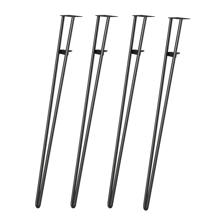 33.31 Inch Steel Hairpin Furniture Leg, Pack of 4 - Black - 4-Pack