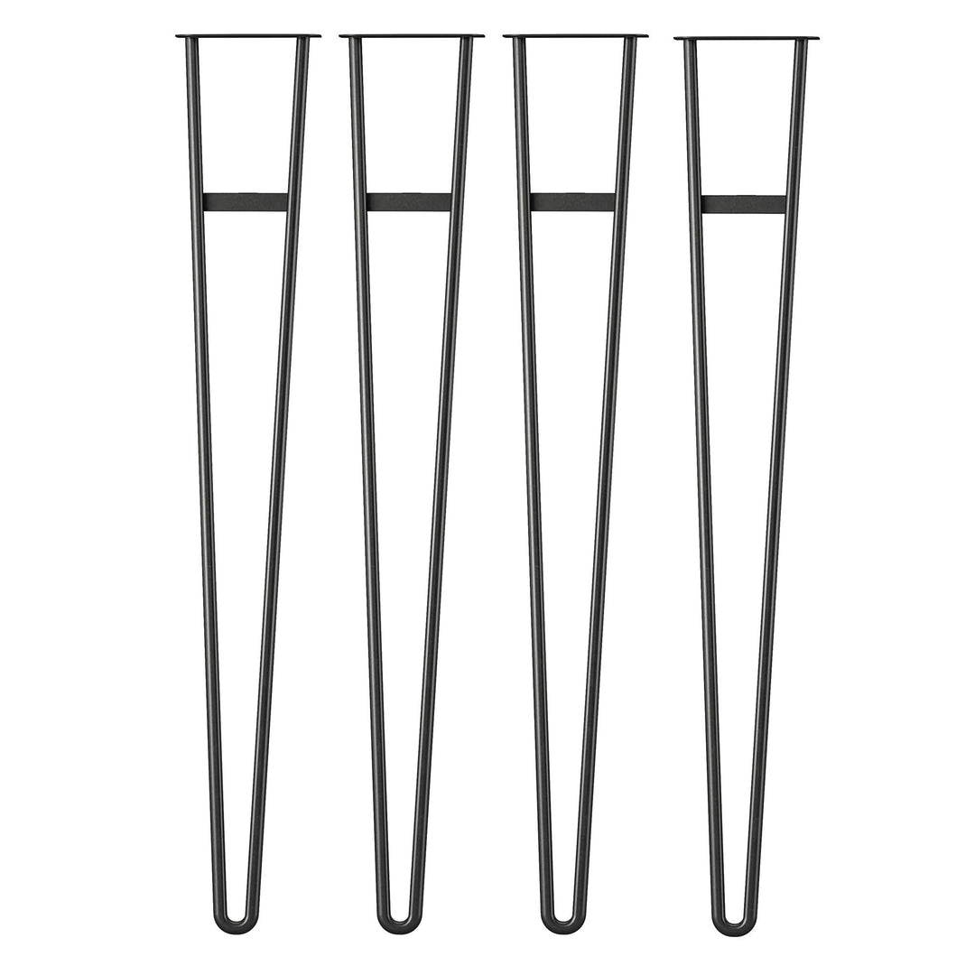 33.31 Inch Steel Hairpin Furniture Leg, Pack of 4 - Black - 4-Pack