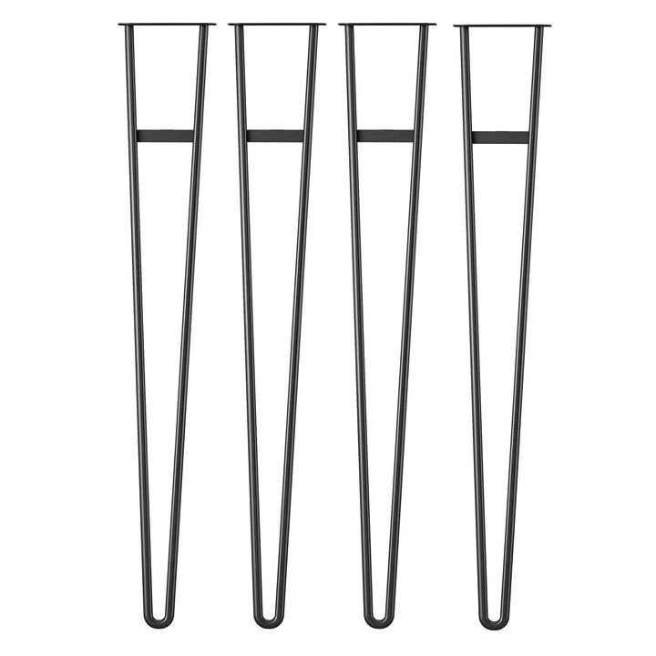 33.31 Inch Steel Hairpin Furniture Leg, Pack of 4 - Black - 4-Pack