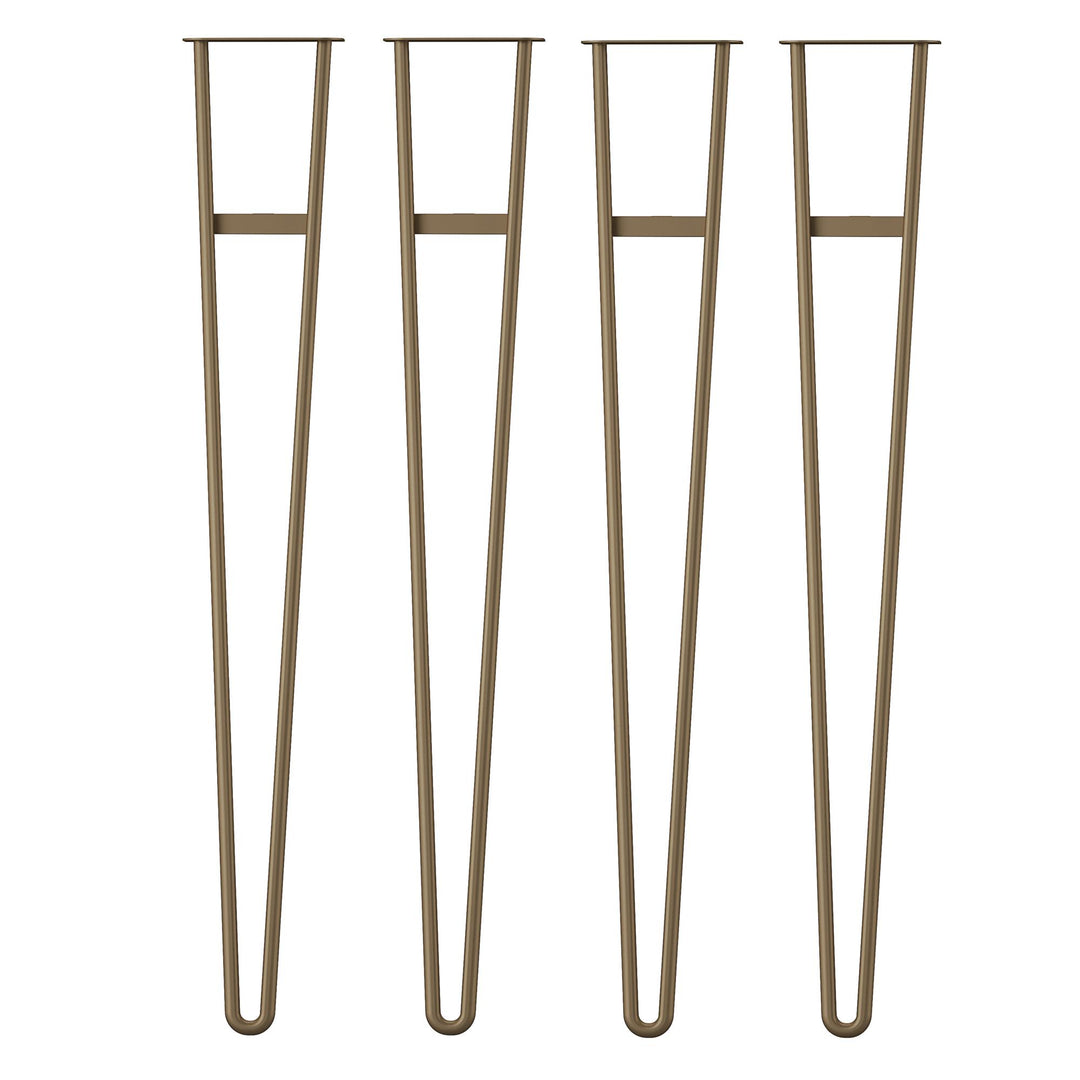 33.31 Inch Steel Hairpin Furniture Leg, Pack of 4 - Gold - 4-Pack
