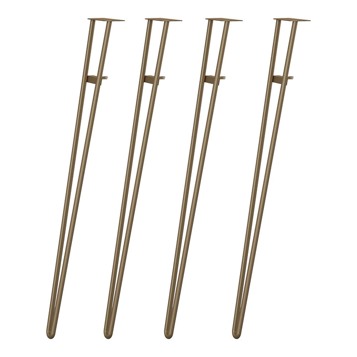 33.31 Inch Steel Hairpin Furniture Leg, Pack of 4 - Gold - 4-Pack