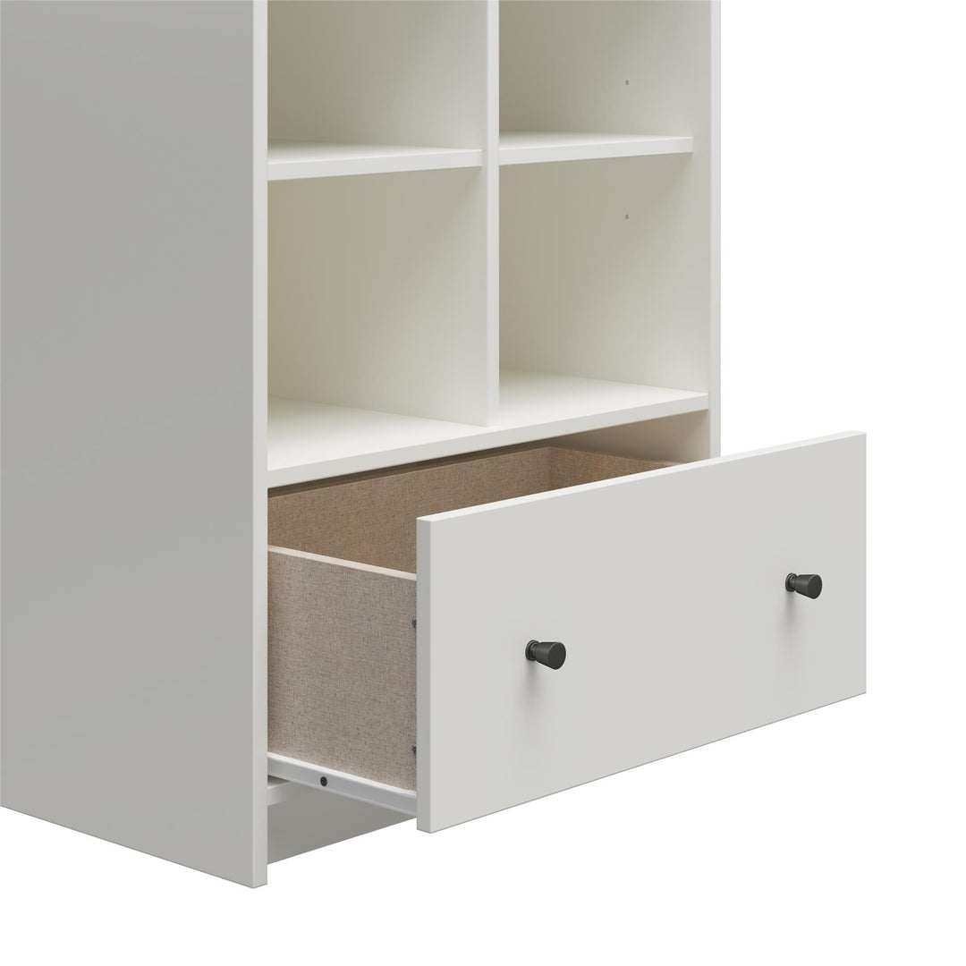 1 Drawer Storage Tower with Modern Design -  White
