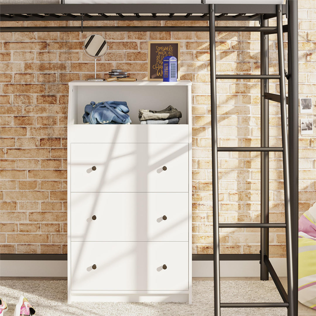 Spacious 3 Drawer Dresser -  White