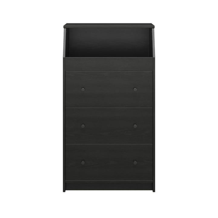3 Drawer Dresser for Clothes Storage -  Black Oak