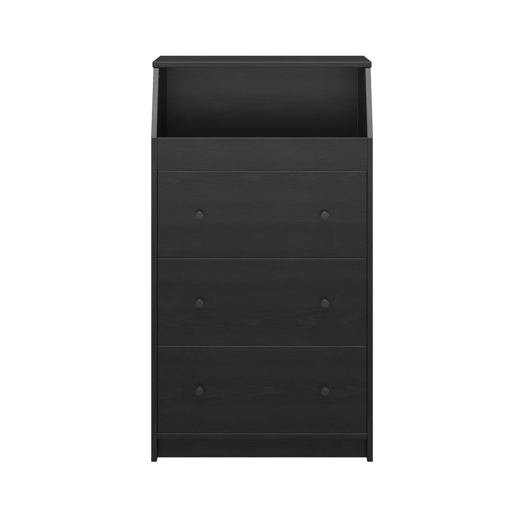 3 Drawer Dresser for Clothes Storage -  Black Oak