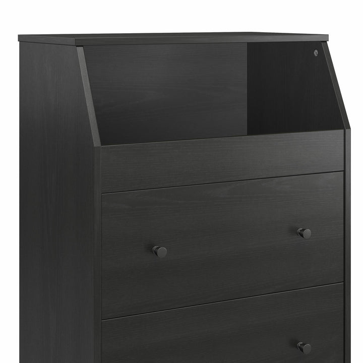 3 Drawer Wooden Dresser -  Black Oak