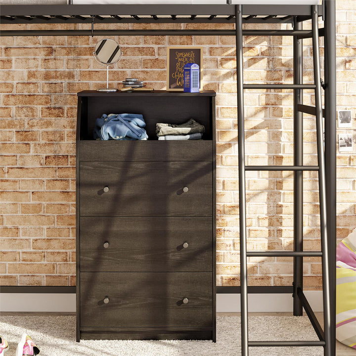 3 Drawer Dresser for Bedroom -  Black Oak