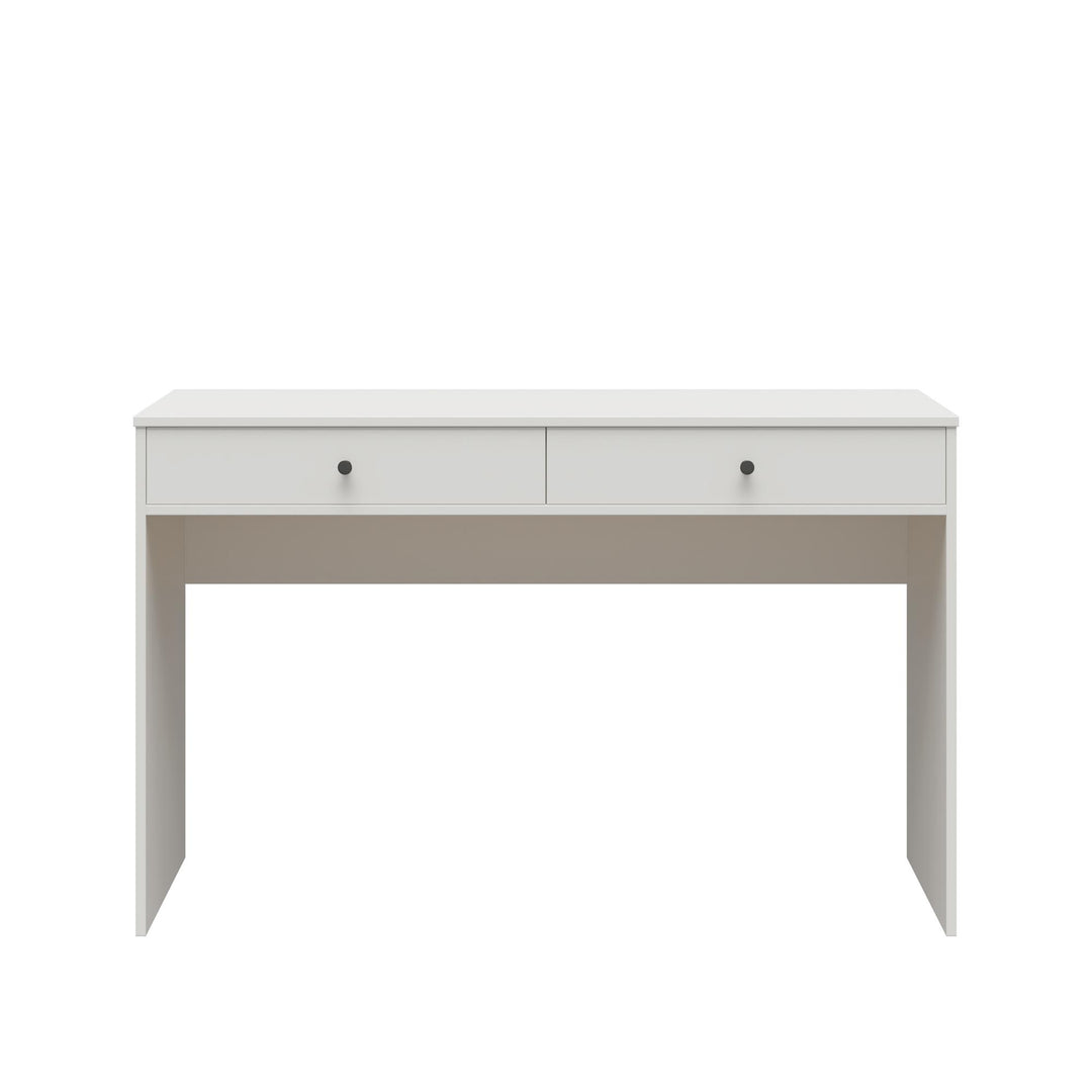 2 Drawer Desk for Small Spaces -  White