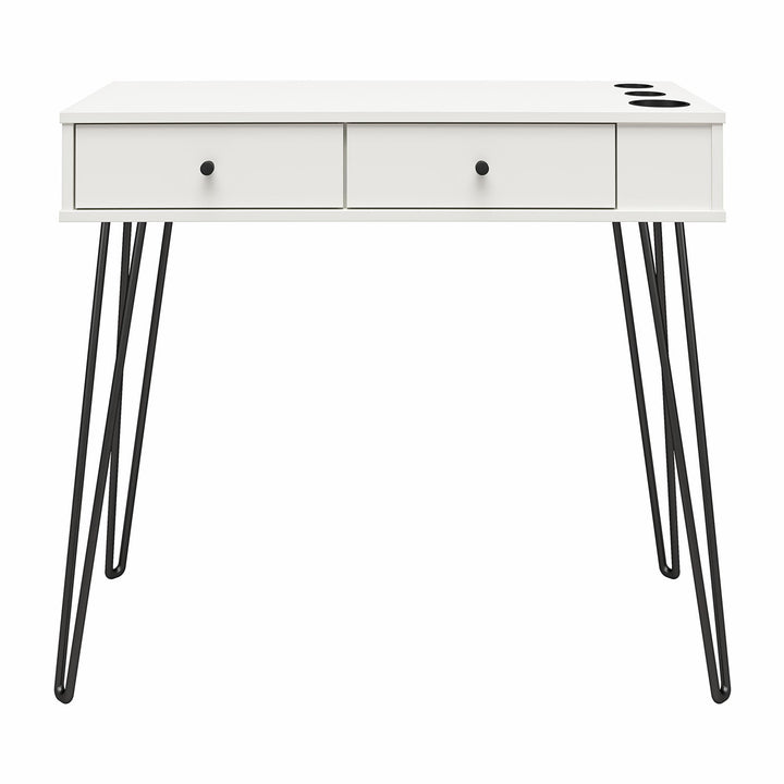 Vanity Desk with Drawers -  White