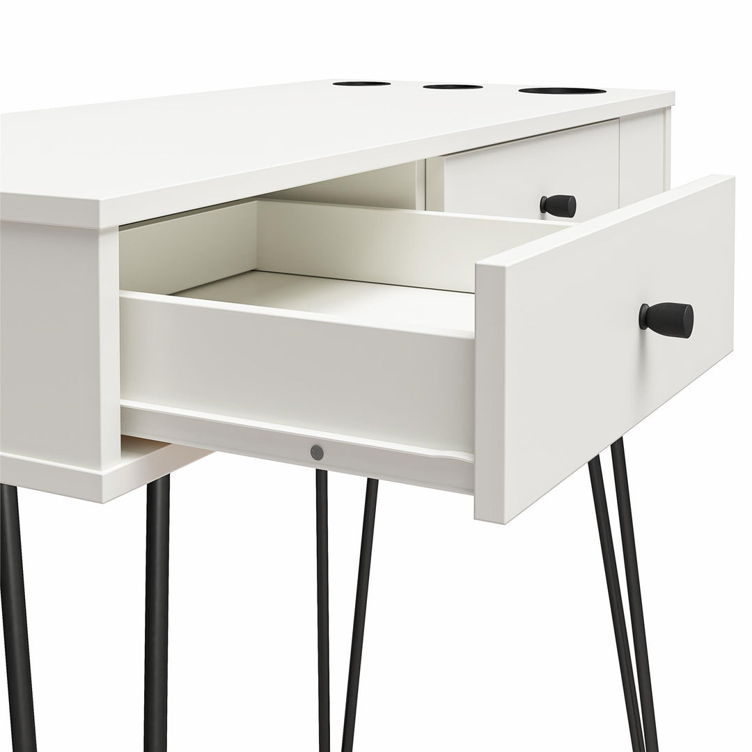 Vanity with Drawers for Makeup Storage -  White