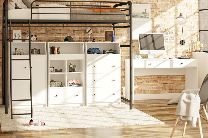 2 Drawer Desk for Computer Setup -  White