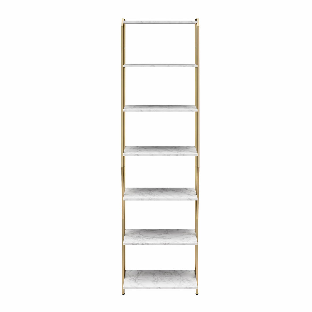 Gwyneth Closet with Shelves -  White marble