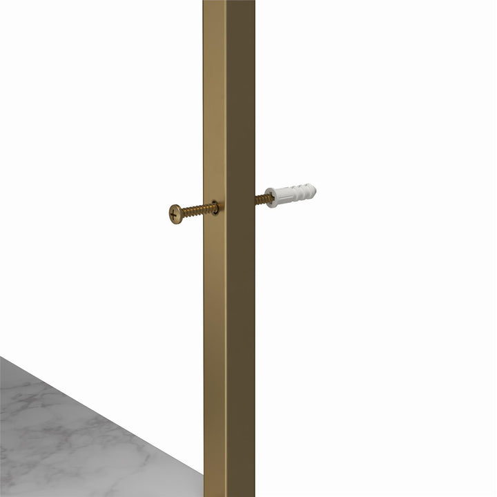 Gwyneth Closet System with 2 Shelves and 2 Hanging Rods - White marble