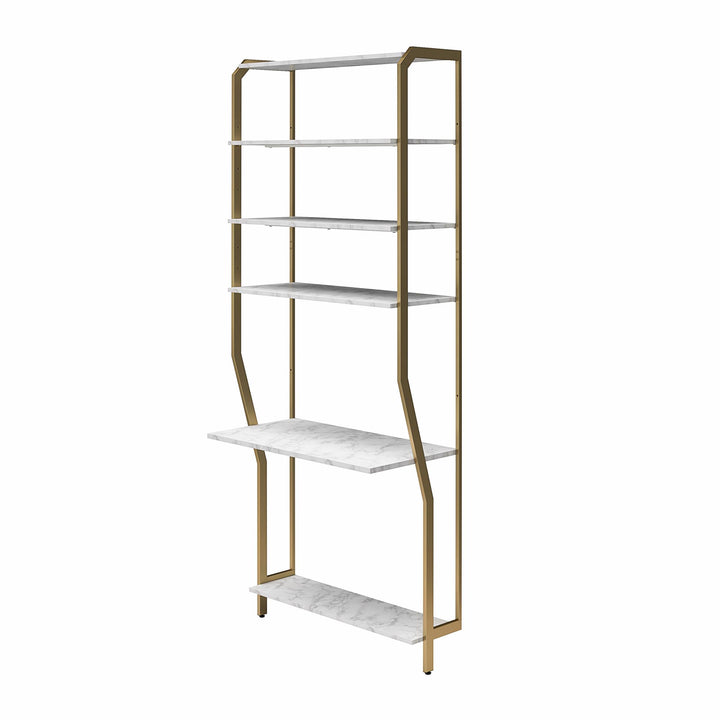 Contemporary Closet Storage -  Vanity  -  White marble