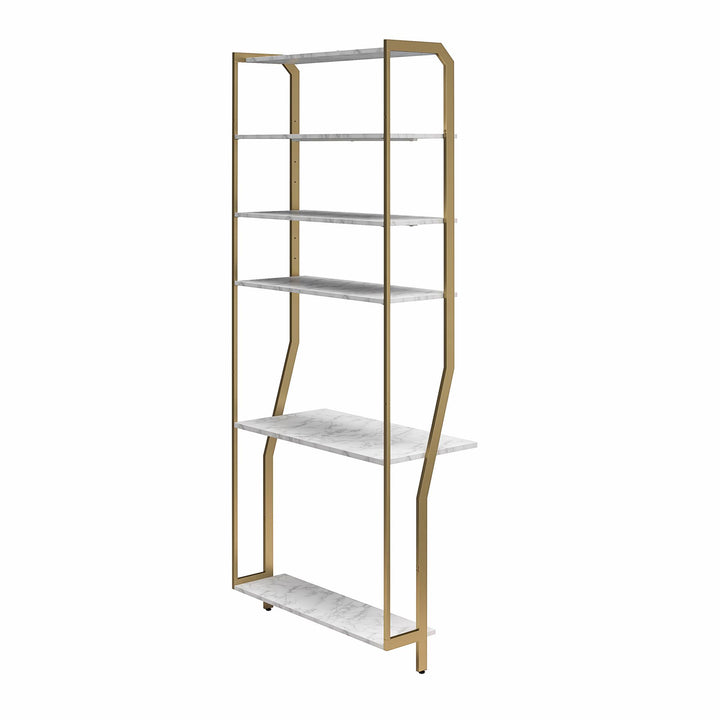Bedroom Closet Storage by Gwyneth -  Vanity  -  White marble