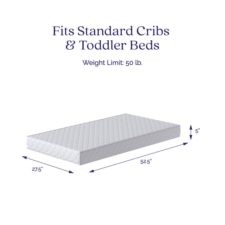 crib with mattress and cover - White Color