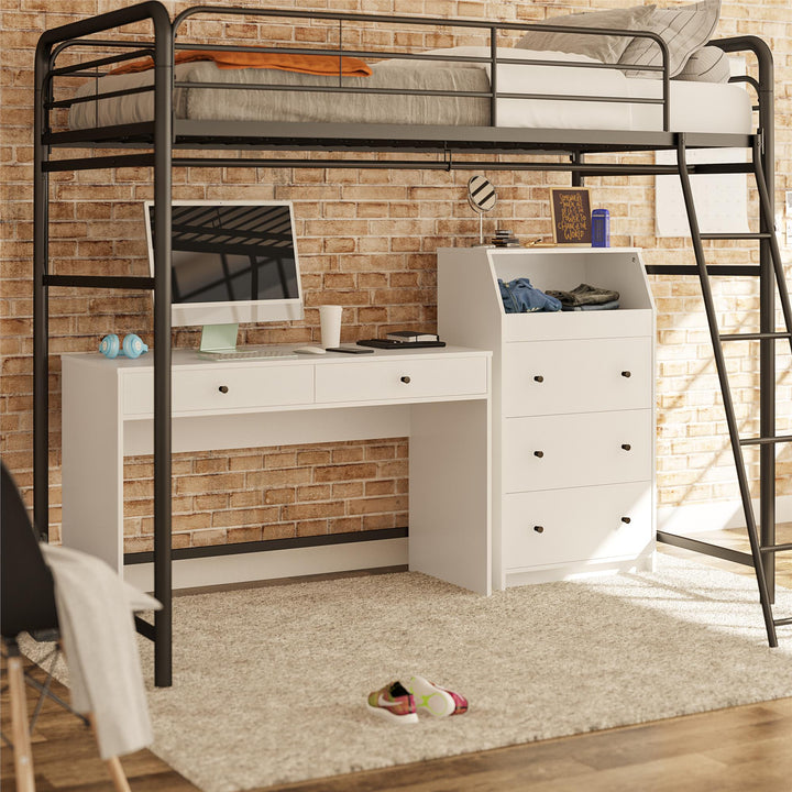 3 Drawer Dresser with Sturdy Construction -  White