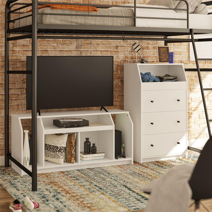 Large Capacity 3 Drawer Dresser -  White