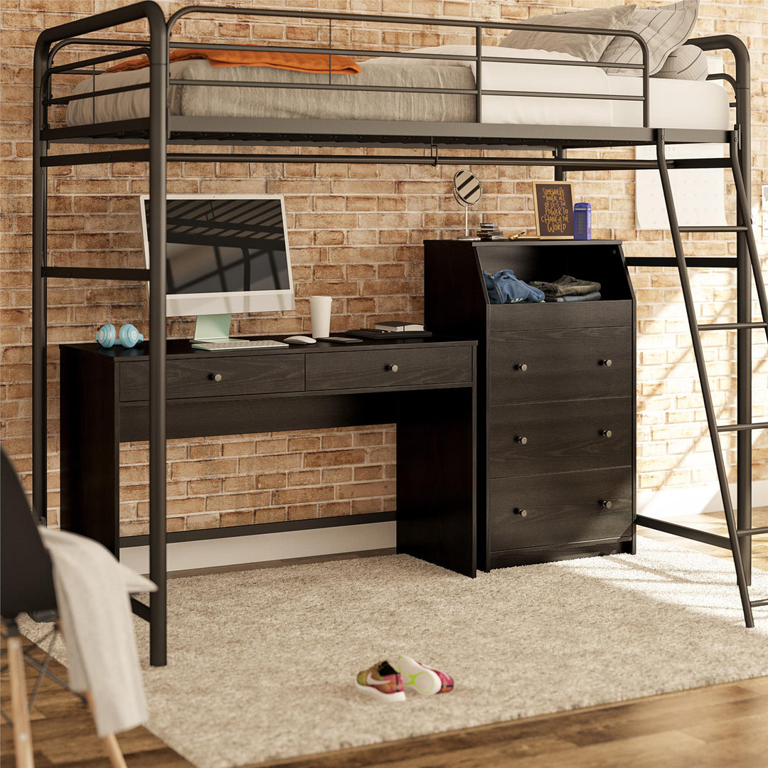 Large Capacity 3 Drawer Dresser -  Black Oak