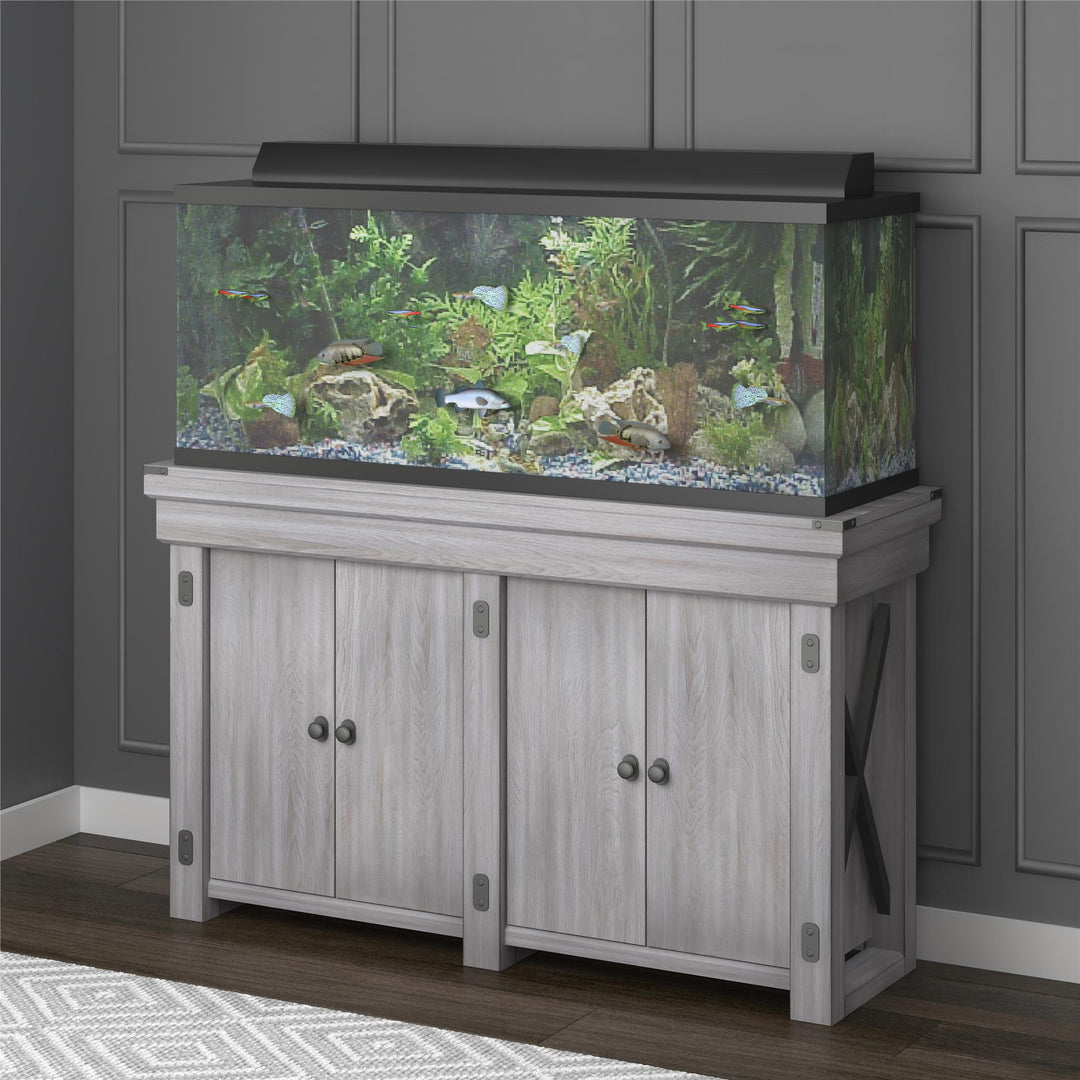 55 gallon aquarium cabinet - Rustic White