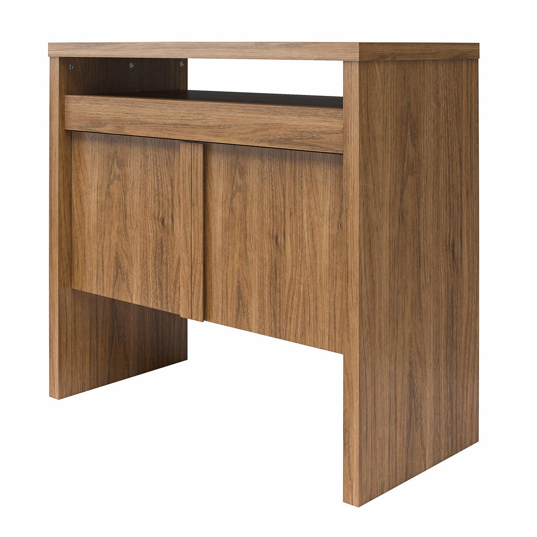 Slide Out Desk for Small Spaces -  Walnut
