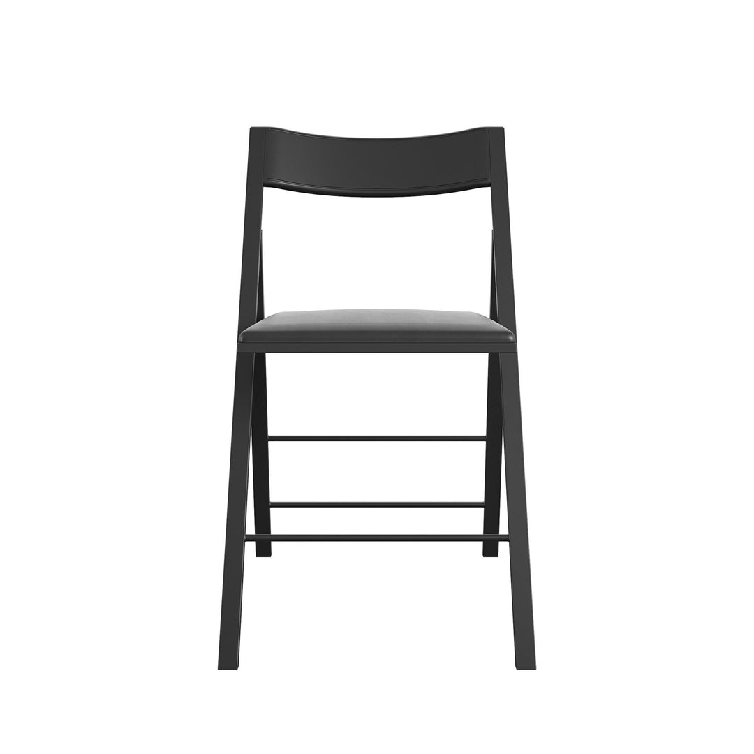 Modern Stackable Chairs - Black - 2-Pack
