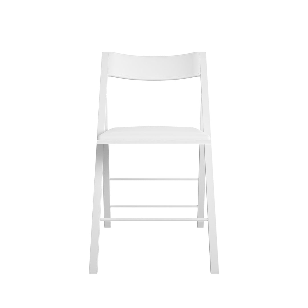 Slim Profile Fold-Up Chairs - White - 2-Pack
